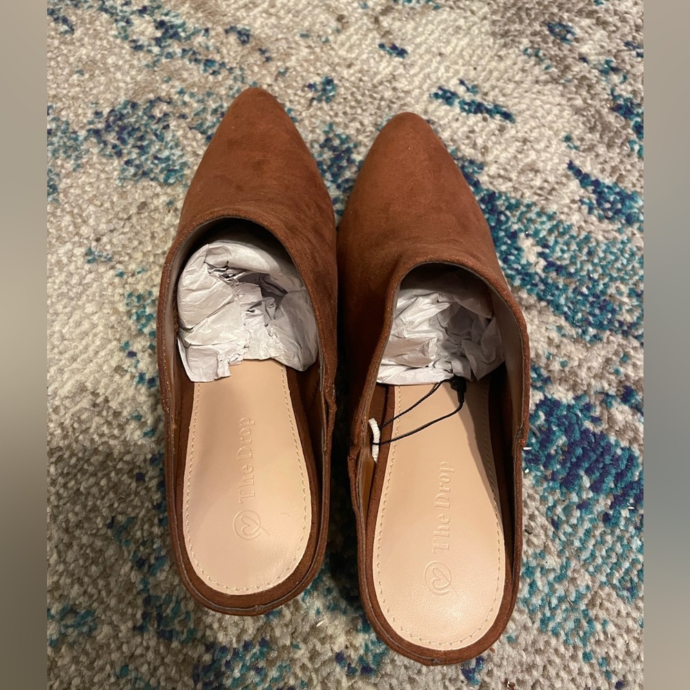Brown suede heels size 8.5